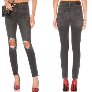 Levi’s 721 High Rise Skinny Distressed Knee Jeans Women’s Size W25 L28